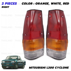 ชุด ไฟท้าย ข้างซ้าย+ขวา 2 ชิ้น ฝาแดง,ส้ม,ขาว สำหรับ Mitsubishi L200 Cyclone ปี 1978-1985